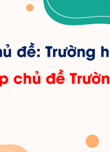 Chủ đề 2 - Ôn tập chủ đề Trường học